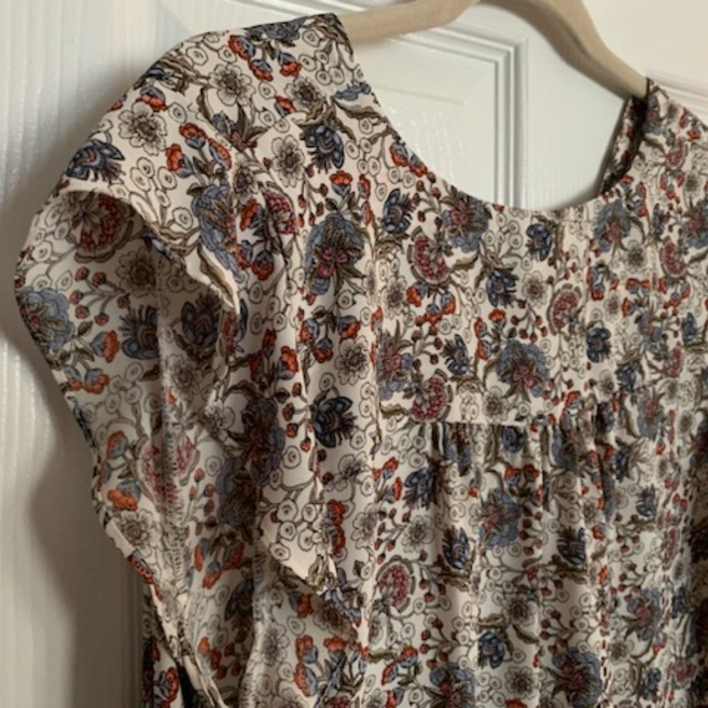 LOFT white paisley Top size L